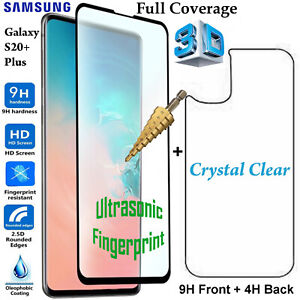 Full Cover Tempered Glass Screen Protector Samsung Galaxy S20+ PLUS Front + Back