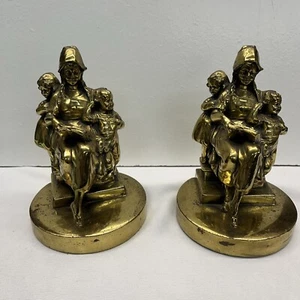 Fermalibri vintage pressofusi "Leggere una storia" bronzati di Jennings Brothers - Foto 1 di 20