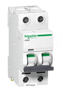 Schneider Electric A9F54204 Acti9 iC60H 4A 2P 2PH C Miniature Circuit Breaker - Bild 1 von 5