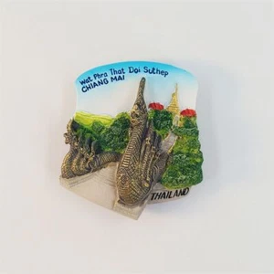 Chiang Mai Fridge Magnet Refrigerator Sticker Home Decor Resin Thailand Souvenir - Picture 1 of 4