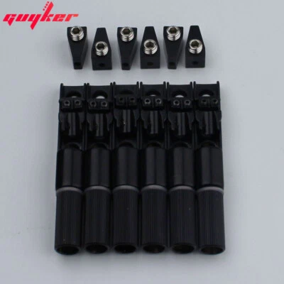 Puente de guitarra con ventilador de una sola cuerda negro de 6 piezas Foto 1 de 4