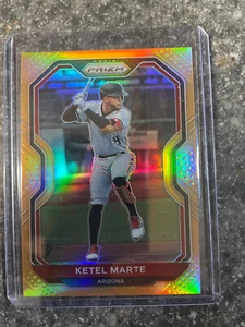 2021 PRIZM ORANGE REFRACTOR #41 KETEL MARTE /100 ARIZONA DIAMONDBACKS - Picture 1 of 2