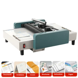 A3 Folding Binding Machine Office Books Coated Paper Printing Stapler 60W - Picture 1 of 12