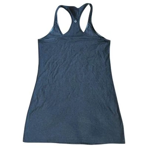Lululemon Racerback Tank Top Womens 4 Navy Heathered Lightweight Performance - Picture 1 of 6