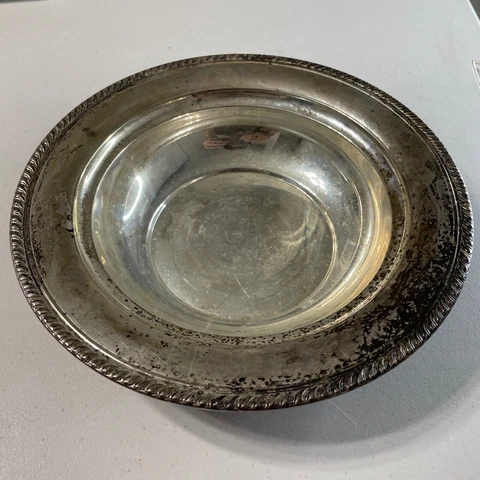Sterling Silver Large Bowl by Alvin 9.5” (234grams) Mint Condition Free Shipping Cover