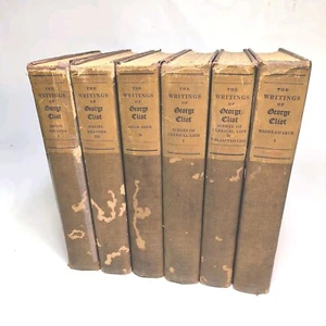 1908 1/750 The Works of George Eliot 6 Volumes Limited Edition Hardcover Antique - Picture 1 of 17