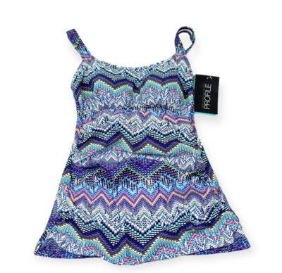 Camiseta tankini Profile by Gottex para mujer 6 multicolor ajustable   Foto 1 de 4