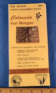 USGS BLM EDITION TOPOGRAPHIC MAP COLORADO - FORT MORGAN - Picture 1 of 4