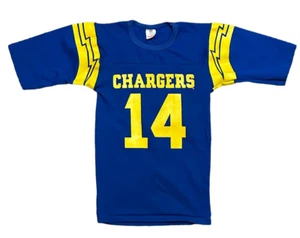 Vintage 80s San Diego Chargers Jersey # 14 Dan Fouts Youth 14-16 Made in USA - Bild 1 von 10