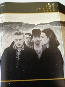 U2 The Joshua Tree PAPER LABELS Cassette Tape 1987 Island BLACK SHELL/GOLD TEXT - Picture 1 of 11