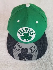 Boston Celtics Green Snapback Hat Cap Clover Logo Wide Brim - Picture 1 of 5