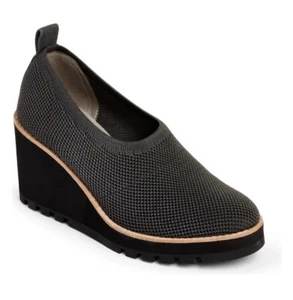 💫Eileen Fisher Graphite Marie Wedge Shoes 💫 - Picture 1 of 14