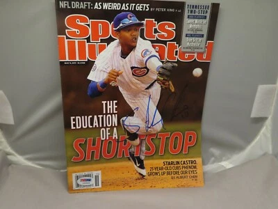 Starlin Castro Signed Sports Illustrated Magazine Chicago Cubs Auto PSA/DNA COA - Image 1 of 4