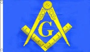 MASONIC FLAG 5' x 3' Freemason Society Free Masons Lodge Craft Blue Flags - Picture 1 of 1