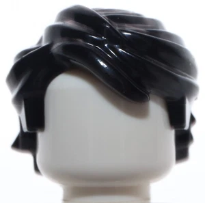 Lego Black Minifig Hair Swept Back Tousled Anakin - Picture 1 of 3