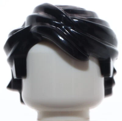 Lego Black Minifig Hair Swept Back Tousled Anakin - Image 1 of 3