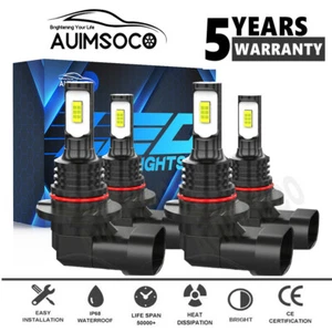 For Chevy Suburban 2500 Sport Utility 2000-2006 4x LED Headlight Bulbs 9005 9006 - Picture 1 of 17