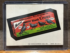 1974 Topps Original  Wacky Packages 7th Series Black Crows