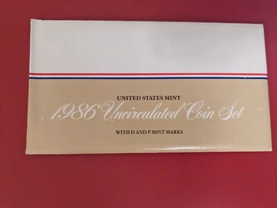 1986 Uncirculated US Mint Set / Original Packaging / P & D Mint Marks - Image 1 of 4