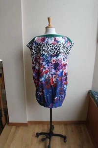 MSGM Womens Colorful Floral Leopard Print Knee Length Dress IT40 Oversize 8 - Picture 1 of 1