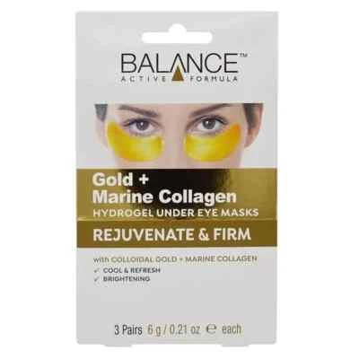 Balance Gold + Marine Collagen Hydrogel Under Eye Masks-3 Pack Anti-Aging Care   - Image 1 of 4