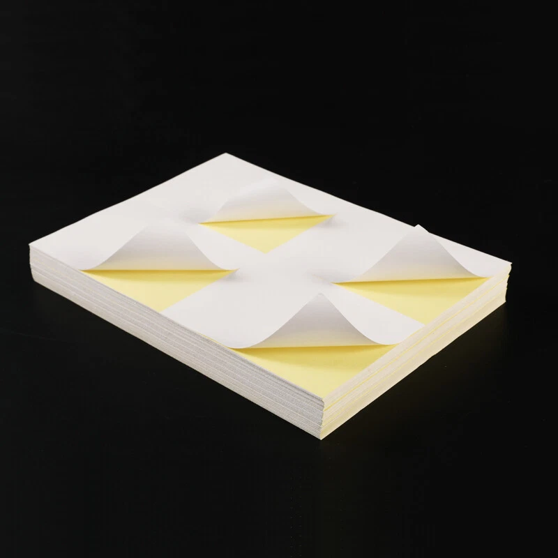 OBO Quality A4/ 4 Split Small Label White Sheet Self Adhesive Sticker Print Paper