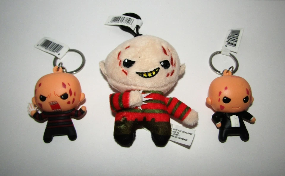 PROPIEDADES DE TERROR BOLSA DE PELUCHE CLIP Y LLAVERO LOTE DE (3) SUELTOS FREDDY KRUEGER Foto 1 de 1