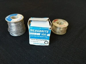 Silvabrit Silberlot, Alphafry Kolophoniumkern, Flo Temp Volldraht Lötzinn Posten - Bild 1 von 10