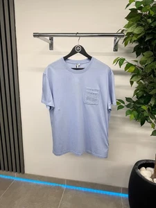 Loewe Logo Embroidered T-Shirt In Light Blue RRP £450 / UK. M ^ - Picture 1 of 7