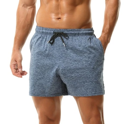 Мужские спортивные шорты для йоги фитнеса низы штаны для бега карман шнурок тренировки - Изображение 1 из 4