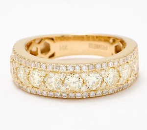 Effy natürlicher gelb & weißer Diamant Ring, 1,40cttw, 14K Gold Orig 4500 $ - Bild 1 von 1