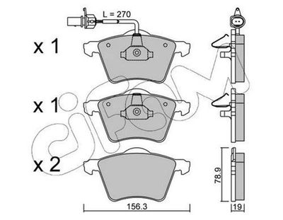 CIFAM Plaquettes de frein Avant pour VW SHARAN (7M8, 7M9, 7M6) Plaquettes de - Photo 1/4