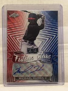 2021 Leaf Metal Michael Harris II Draft Red White Blue Refractor Auto #4/5 - Picture 1 of 2