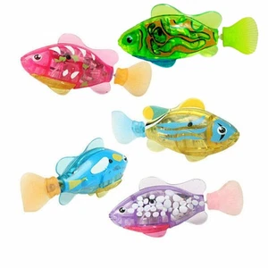 Electric Fish LED Light Swimming Robot Fish Water Float Cat Interactive Toys - Picture 1 of 17