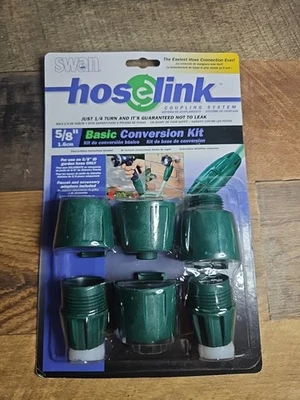 Swan Hose Link公头母头水龙头5/8转换适配器套件无泄漏连接器 — 第 1/2 张图片