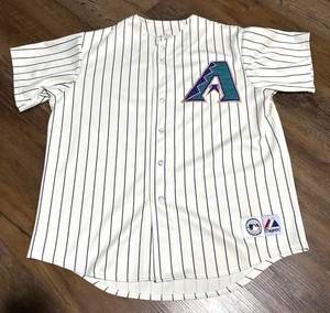 Vintage Majestic Arizona Diamondbacks Nadelstreifen genäht MLB Trikot - Bild 1 von 9