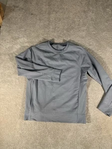 Lululemon Felpa Uomo Piccola Blu City Felpa Girocollo Pullover Elasticizzata Palestra - Foto 1 di 9