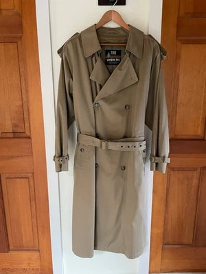 Mens London Fogg "Towne"  44R, Tan, RemovableThermal-insulation-lined Trenchcoat - Image 1 of 4