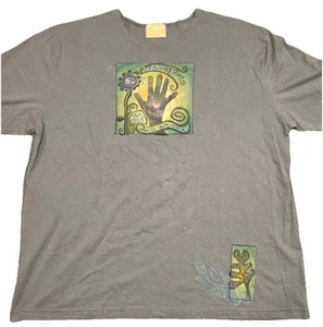 Vintage 2000’s Blue Fish Hand Painted Earth Day Blue T-Shirt | Size XL - Bild 1 von 12