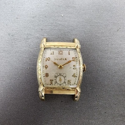 Reloj Bulova Bruce Hombre 25mm Esfera Plateada Tono Dorado Rectángulo Cuerda Manual PIEZAS Foto 1 de 4