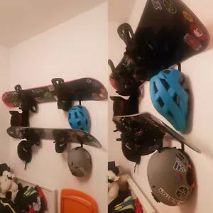 2x Soporte de pared de snowboard Soporte de pared Soporte de pared Esquí / tabla Colgante de almacenamiento - Imagen 1 de 4