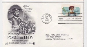 TurtlesTradingPost- Juan Ponce de Leon - 1982 #2024- Artcraft Variety FDC - Picture 1 of 1
