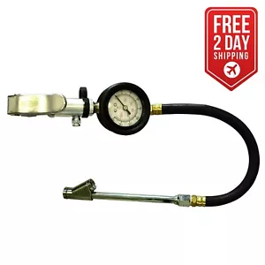 Heavy Duty Dial Inflator 5-160 PSI mit 12? Stahlgeflochtene Peitsche & 6" Bohrfutter TF7108W - Bild 1 von 2