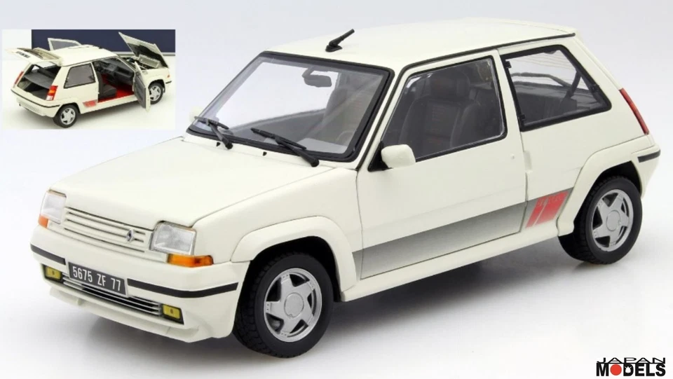 RENAULT SUPERCINQE GT TURBO 1989 PANDA WHITE 1:18 Norev 185206R Die Cast 1/18 - Immagine 1 di 4
