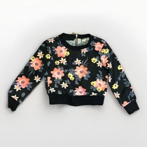 Truly Me by Sara Sara floral sweatshirt. Zip up back size 5 - Picture 1 of 5