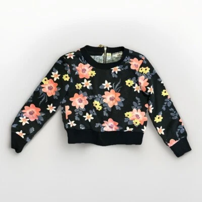 Truly Me by Sara Sara花卉套头衫 拉链背面 5 码 — 第 1/4 张图片