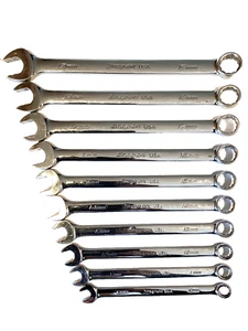 Snap On Tools 10 Piece Metric Flank Drive PLUS Combination Wrench Set SOEXM710 - Imagen 1 de 11