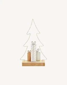 Tannenbaum mit LED Licht aus Holz und Metall LED Baum Weihnachten Weihnachtsdeko - Bild 1 von 1