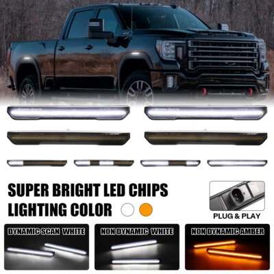 Para GMC Sierra 2500HD 3500HD 2020-2024 4x Luces LED Delanteras Traseras Luces Marcadoras Foto 1 de 4