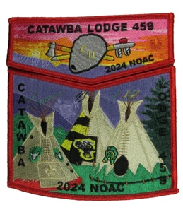 Catawba Lodge 459 Mecklenburg County NC 2024 NOAC Klappenset ROT Bdr (24-249) - Bild 1 von 2